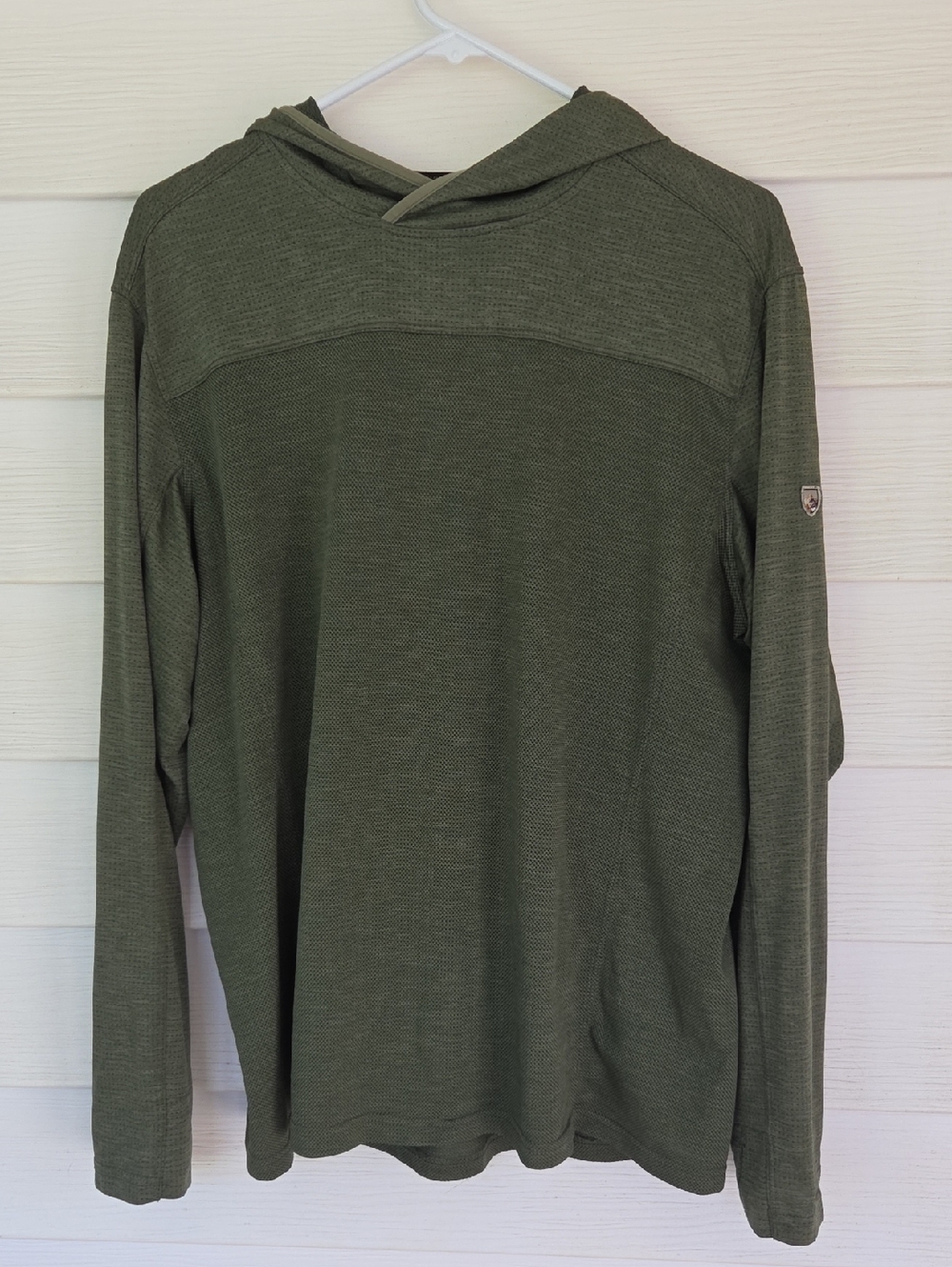 KUHL Men’s Olive Lightweight Hooded Pullover